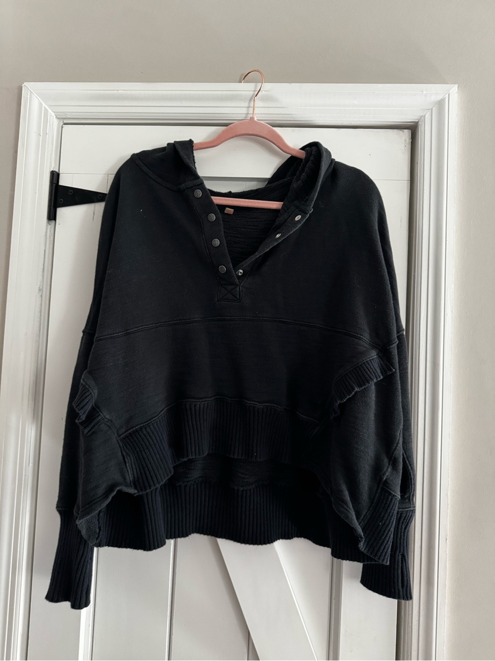 Free People Movement Hooded Button Pullover Sweater